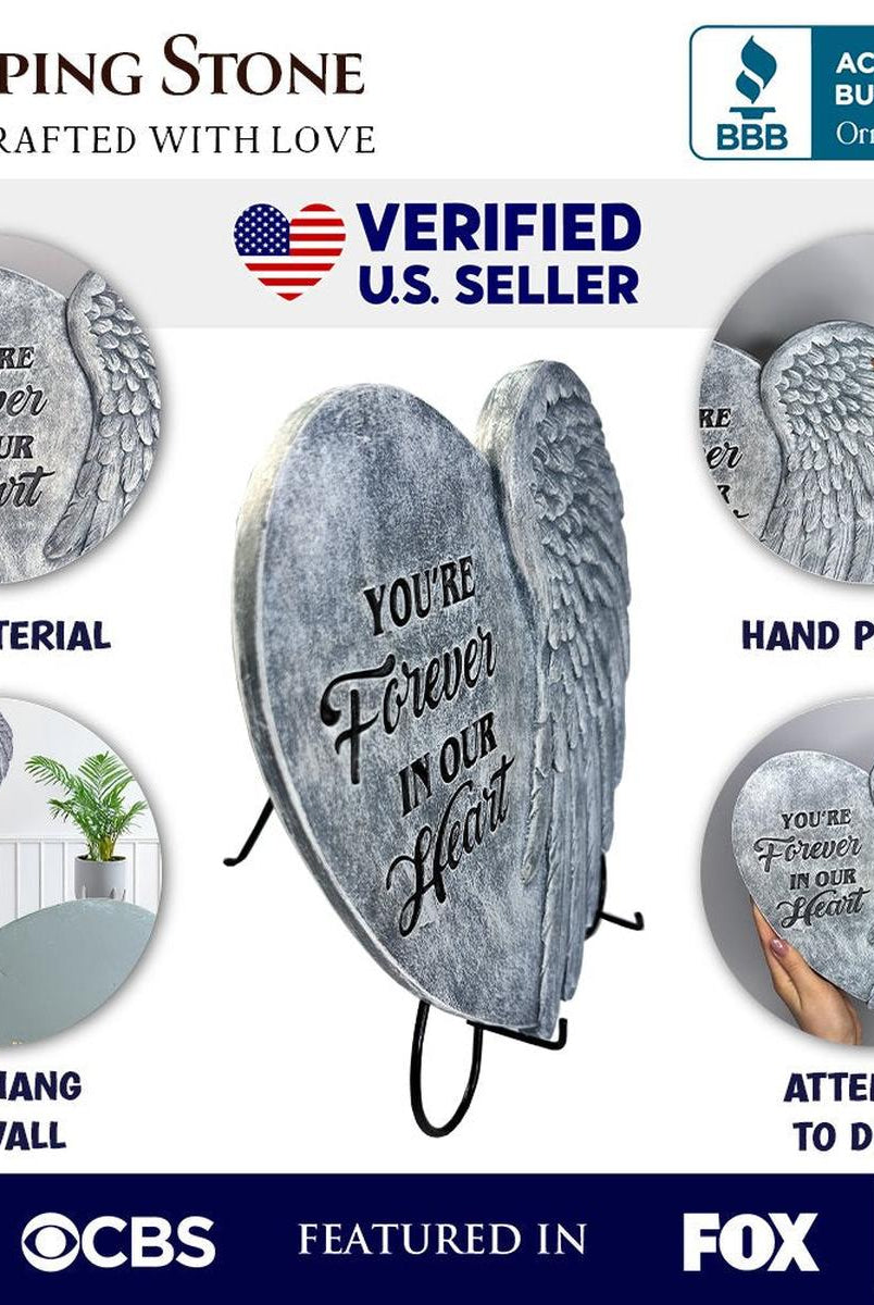 Shop For 9.5" You’re Forever in Our Hearts Angel Wing Stepping Stone