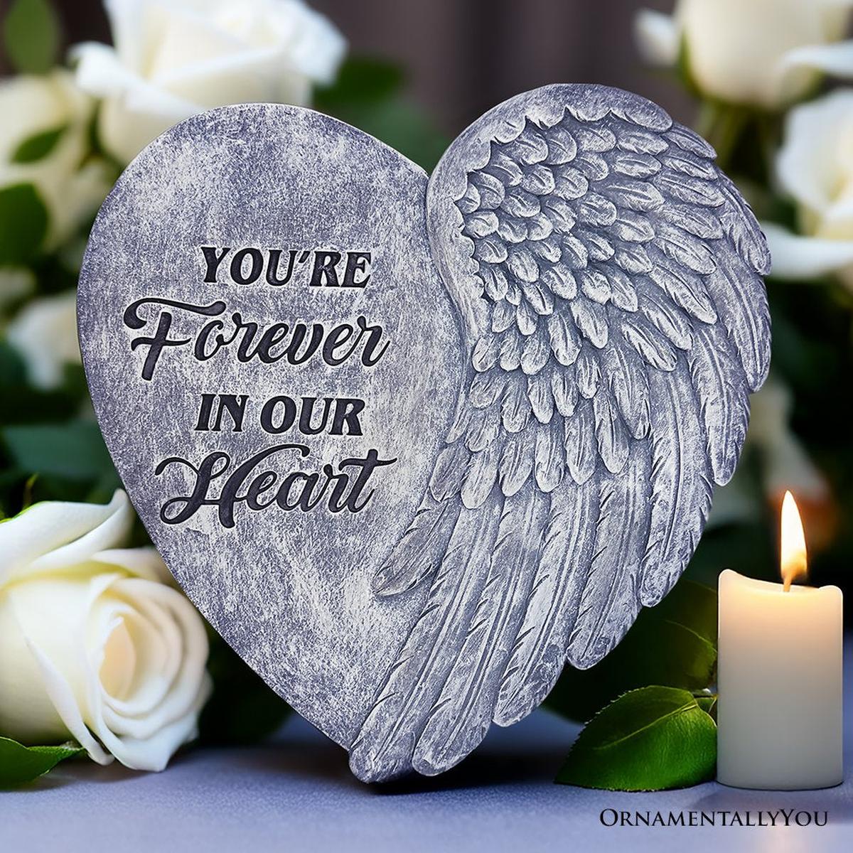 Shop For 9.5" You’re Forever in Our Hearts Angel Wing Stepping Stone