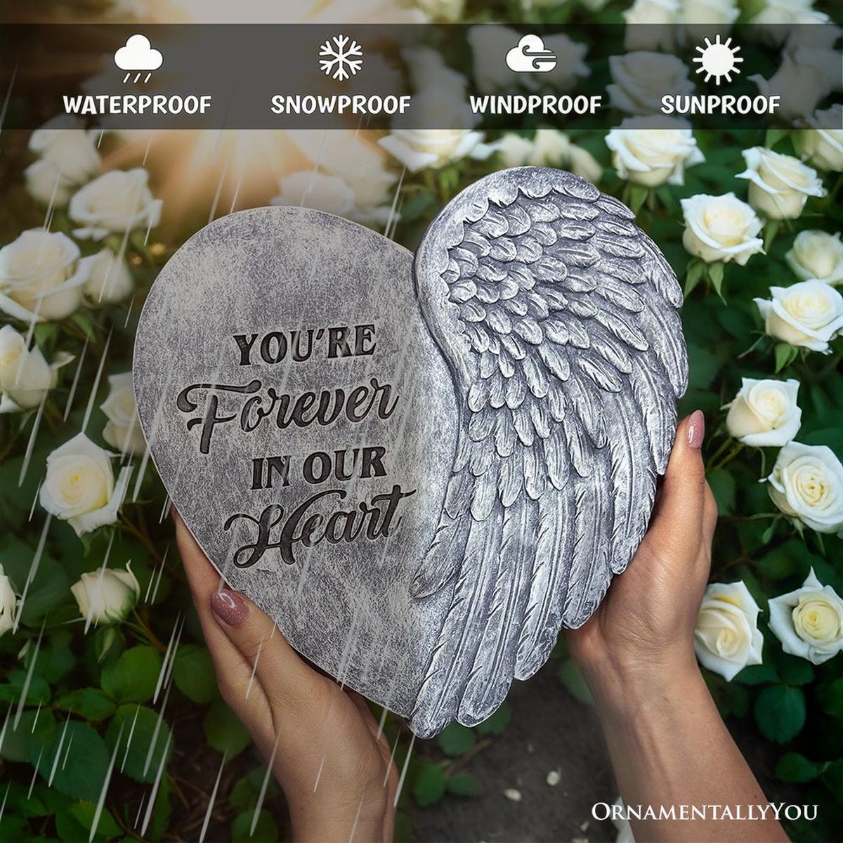 Shop For 9.5" You’re Forever in Our Hearts Angel Wing Stepping Stone