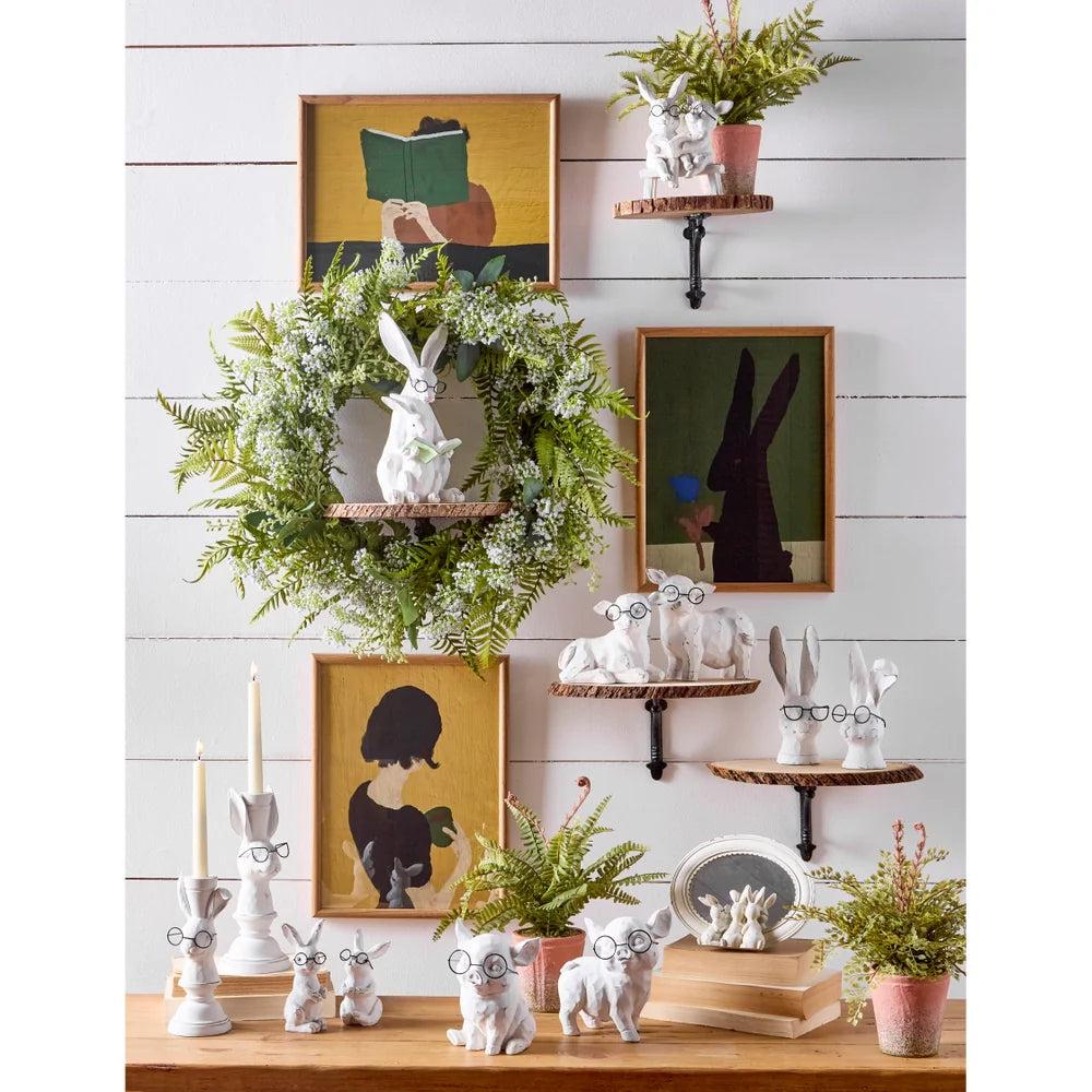 Shop For 9.5in Bunnies with Glasses Candlesticks
