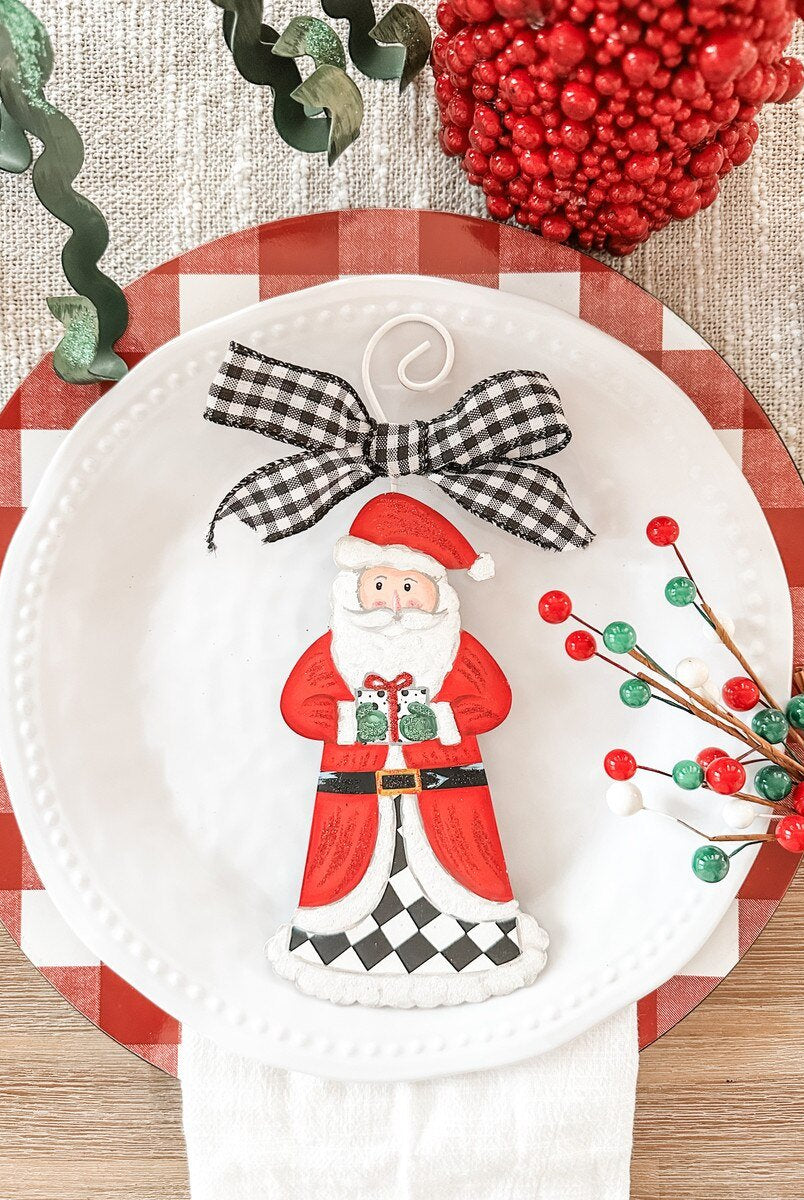 Shop For 9in Metal Elegant Santa Ornament