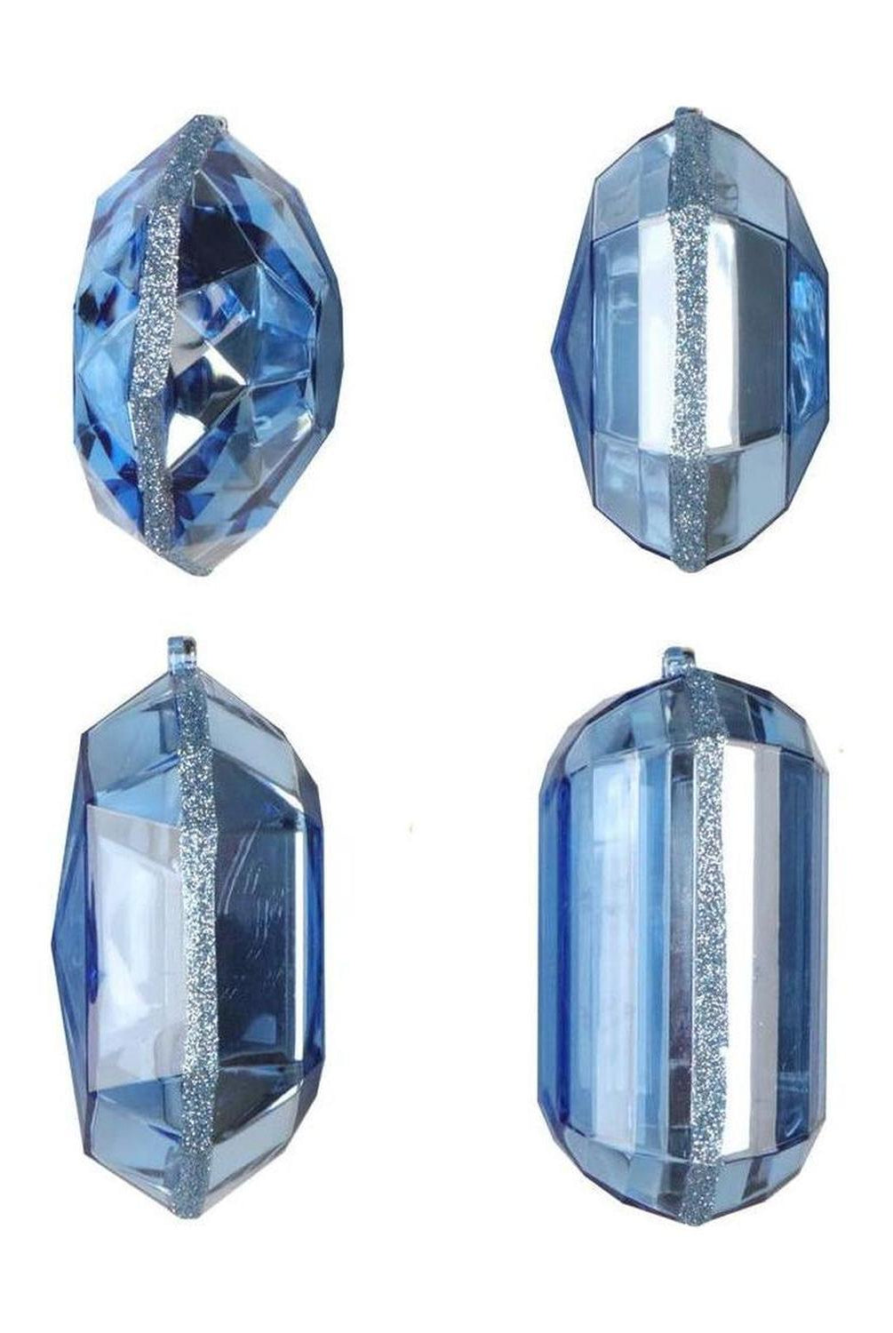 Acrylic Jewel Assortment Ornament: Baby Blue (Set 4)