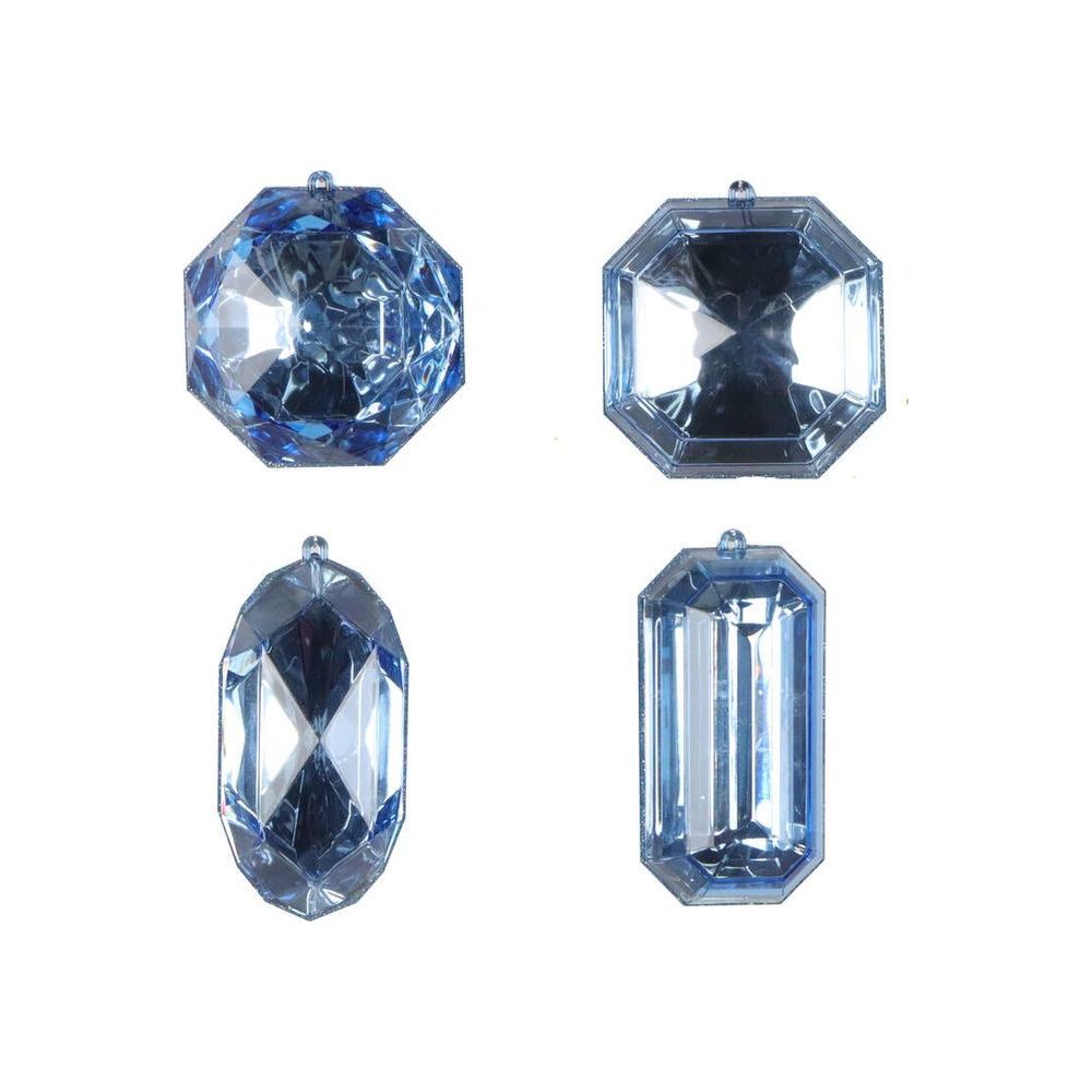 Shop For Acrylic Jewel Assortment Ornament: Baby Blue (Set 4) at Michelle's aDOORable Creations