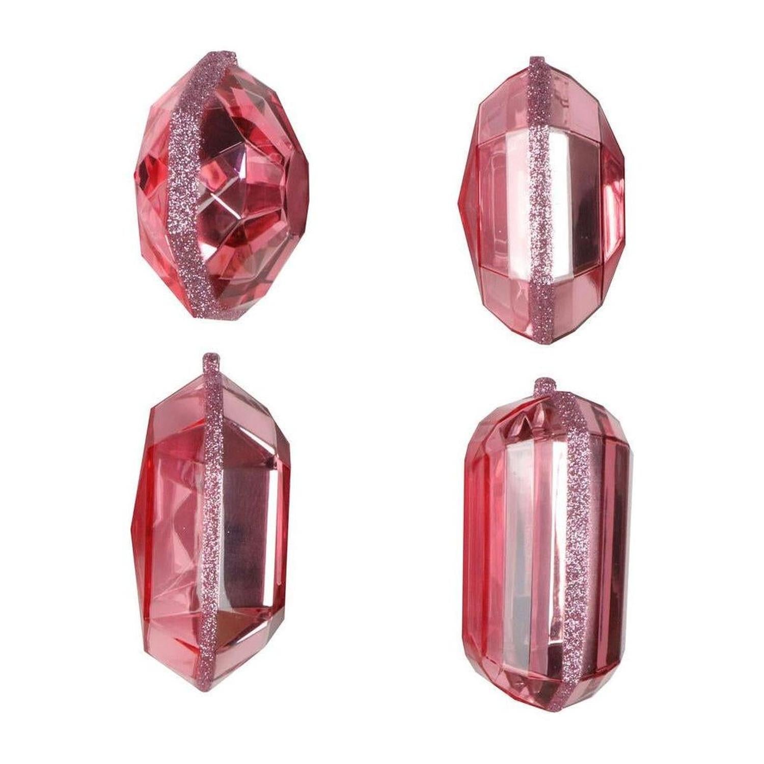 Acrylic Jewel Assortment Ornament: Baby Pink (Set 4)