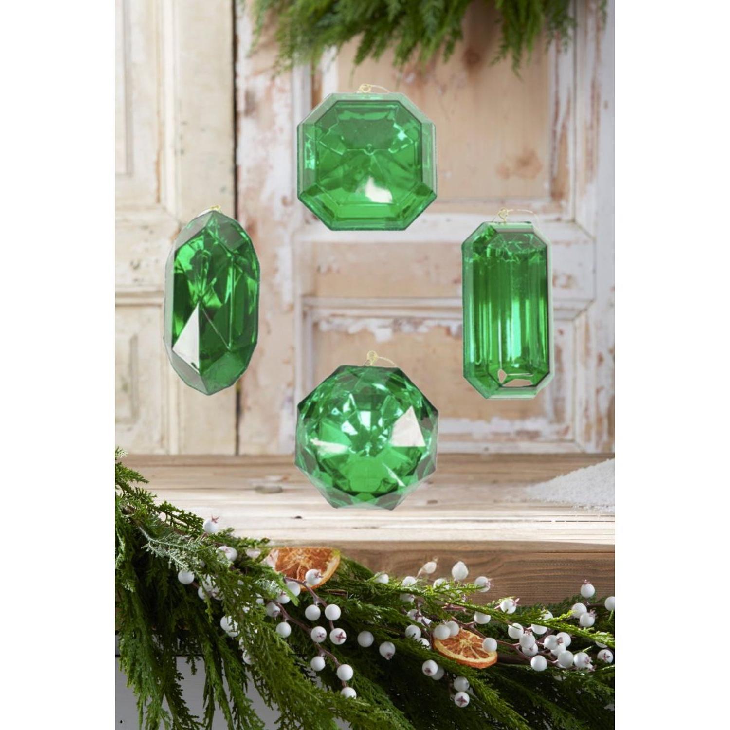 Shop For Acrylic Jewel Assortment Ornament: Lime Green (Set 4) at Michelle's aDOORable Creations