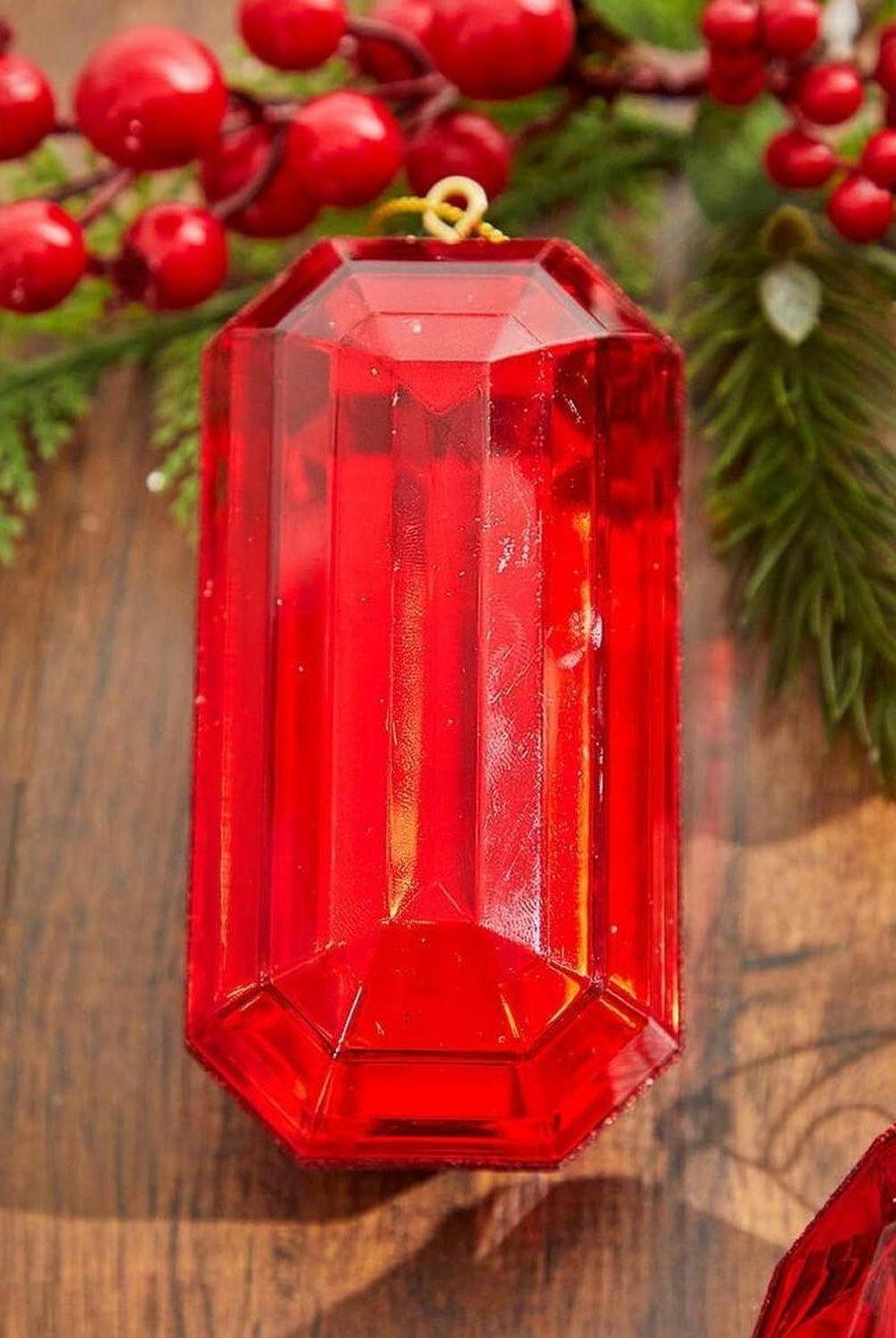 Shop For Acrylic Jewel Assortment Ornament: Red (Set 4)
