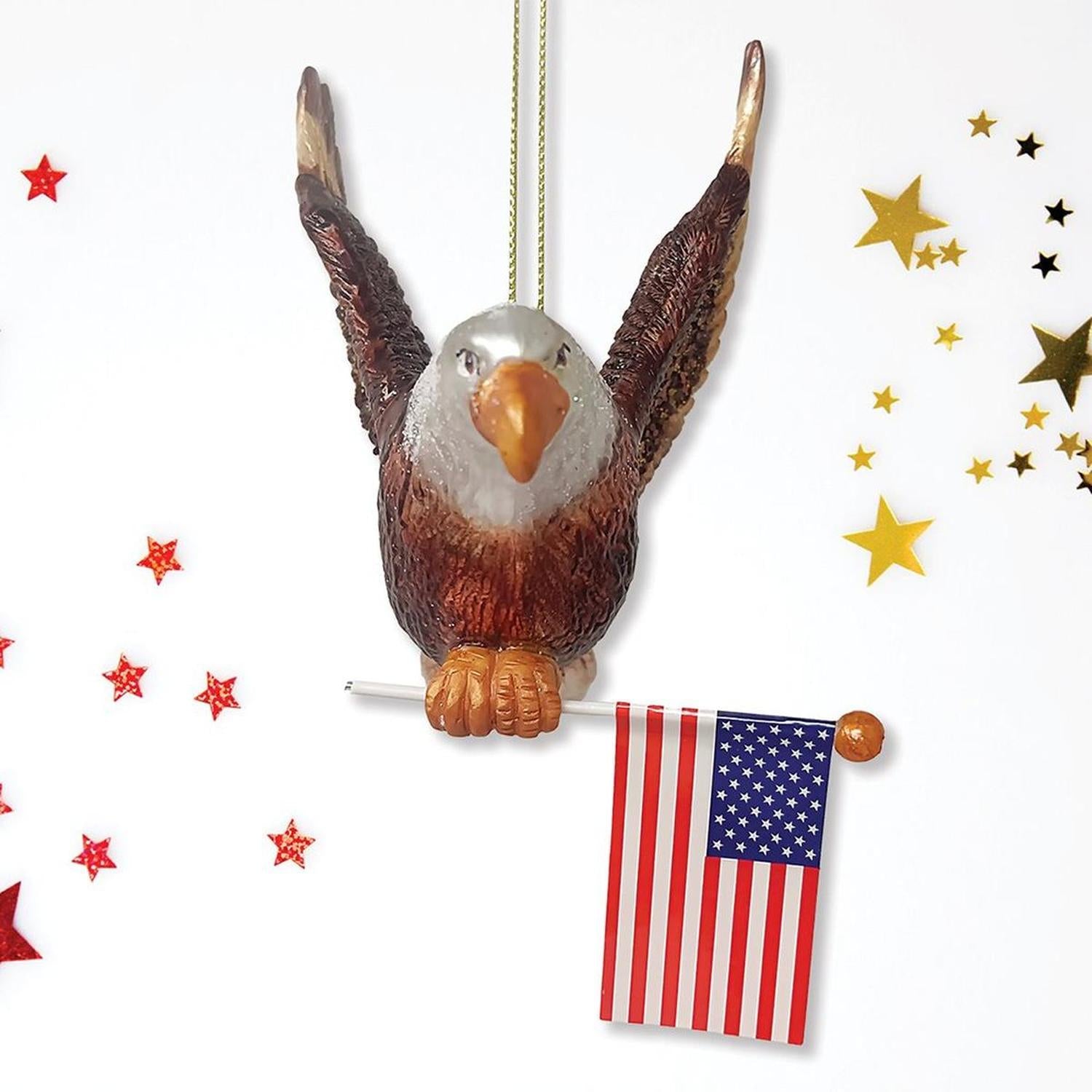 Shop For American Bald Eagle Patriotic Glass Ornament