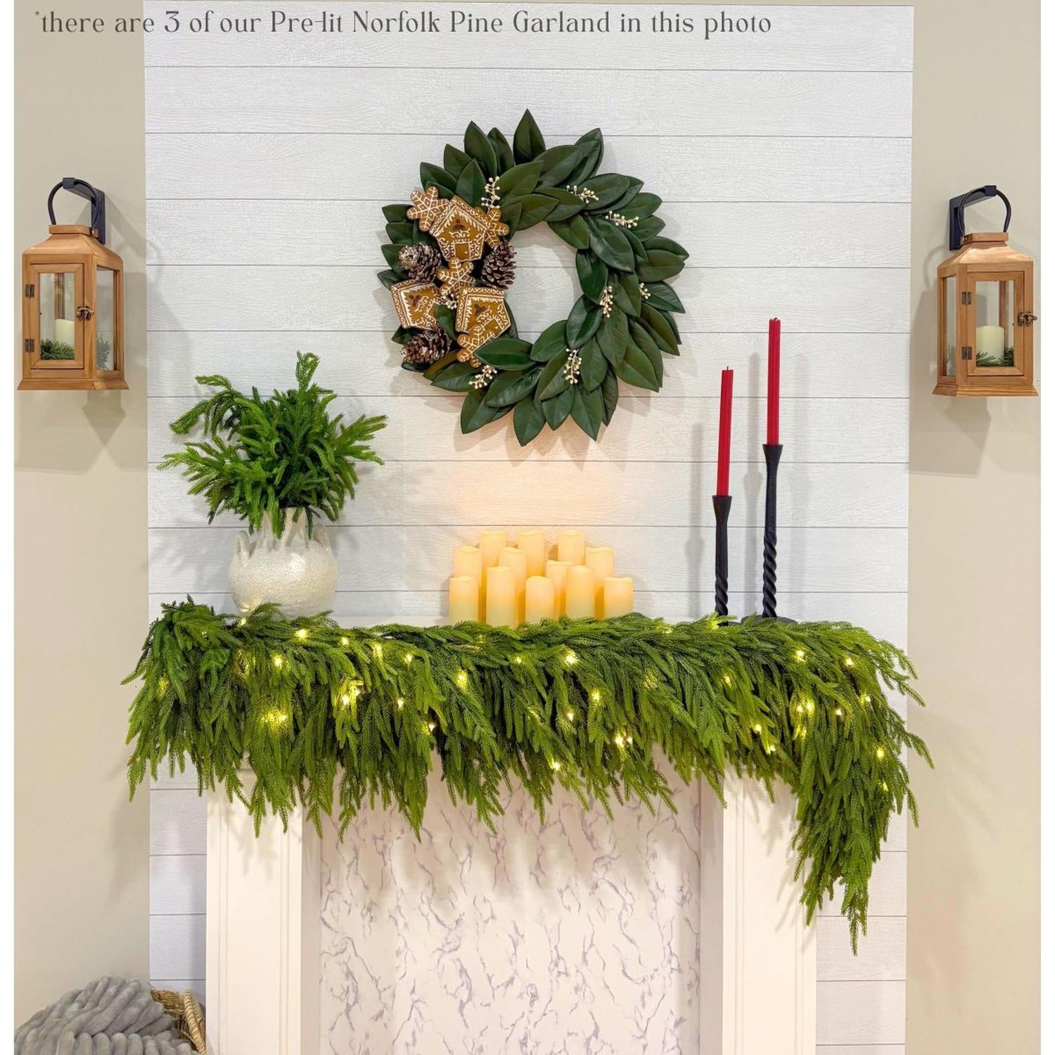 Shop For Artificial 6' Norfolk Pine Garland - Ships Next Day