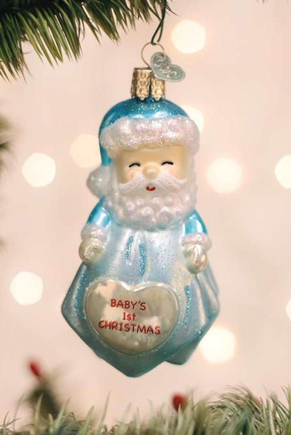 Baby Boys 1st Santa Lovey Ornament