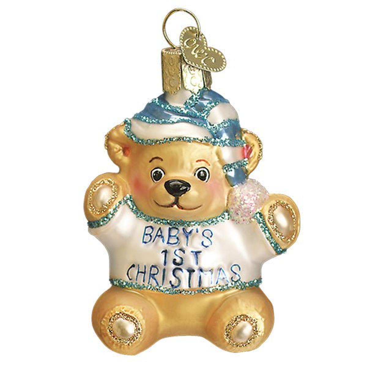 Shop For Baby Boy's First Teddy Bear Ornament
