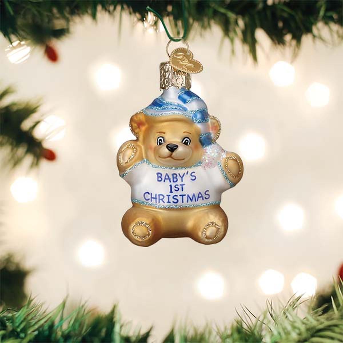 Shop For Baby Boy's First Teddy Bear Ornament