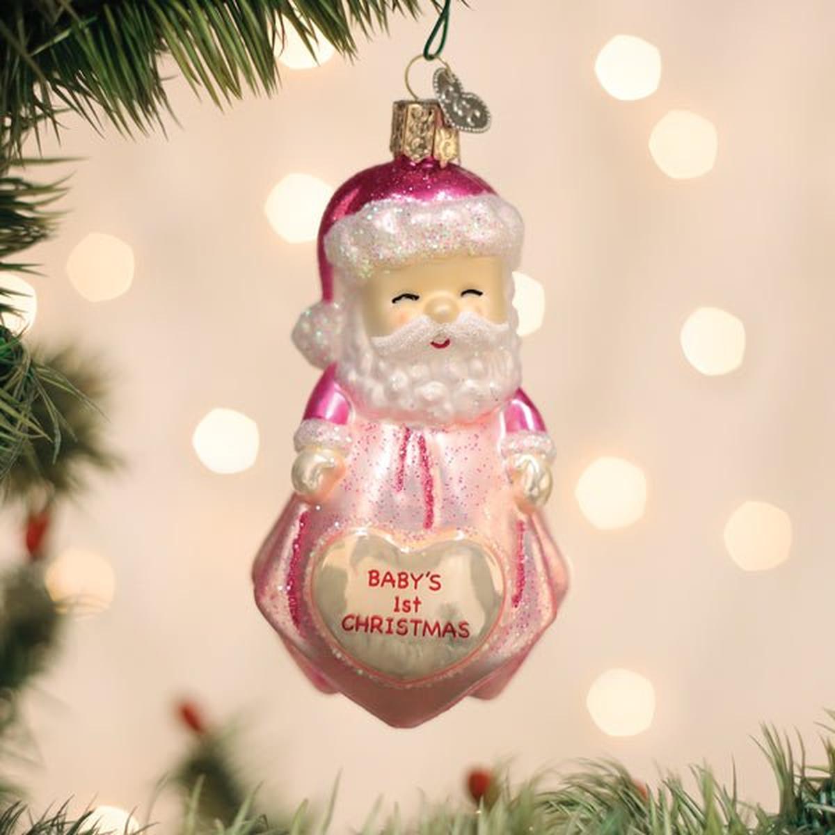 Shop For Baby Girl's 1st Santa Lovey Ornament