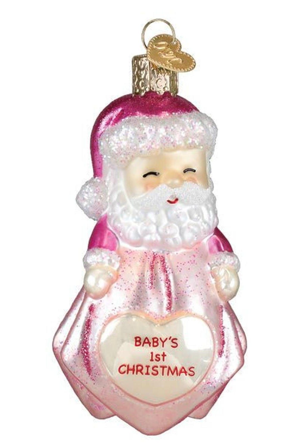 Baby Girl's 1st Santa Lovey Ornament