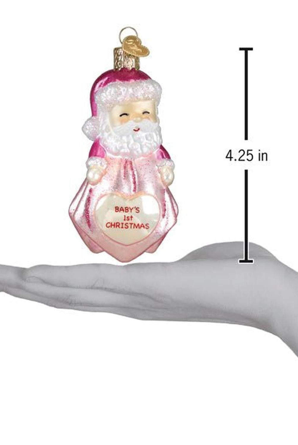 Baby Girl's 1st Santa Lovey Ornament