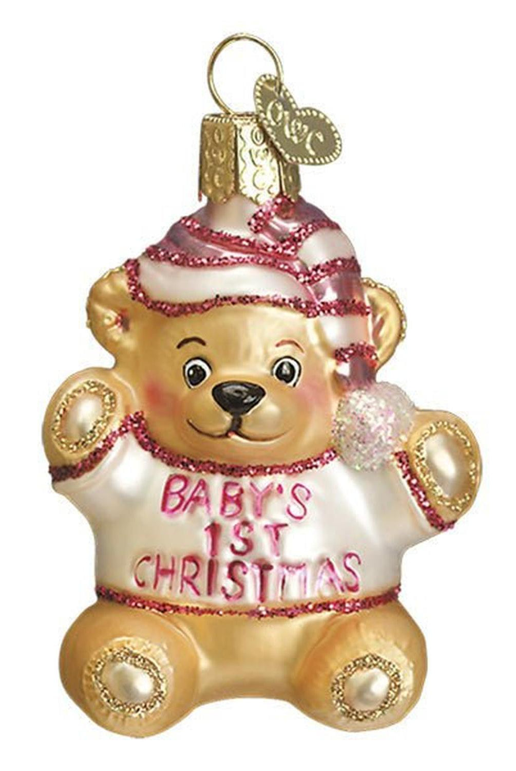 Baby Girl's First Teddy Bear Ornament