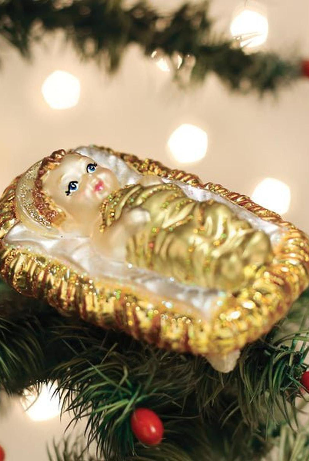 Baby Jesus In Manger Ornament