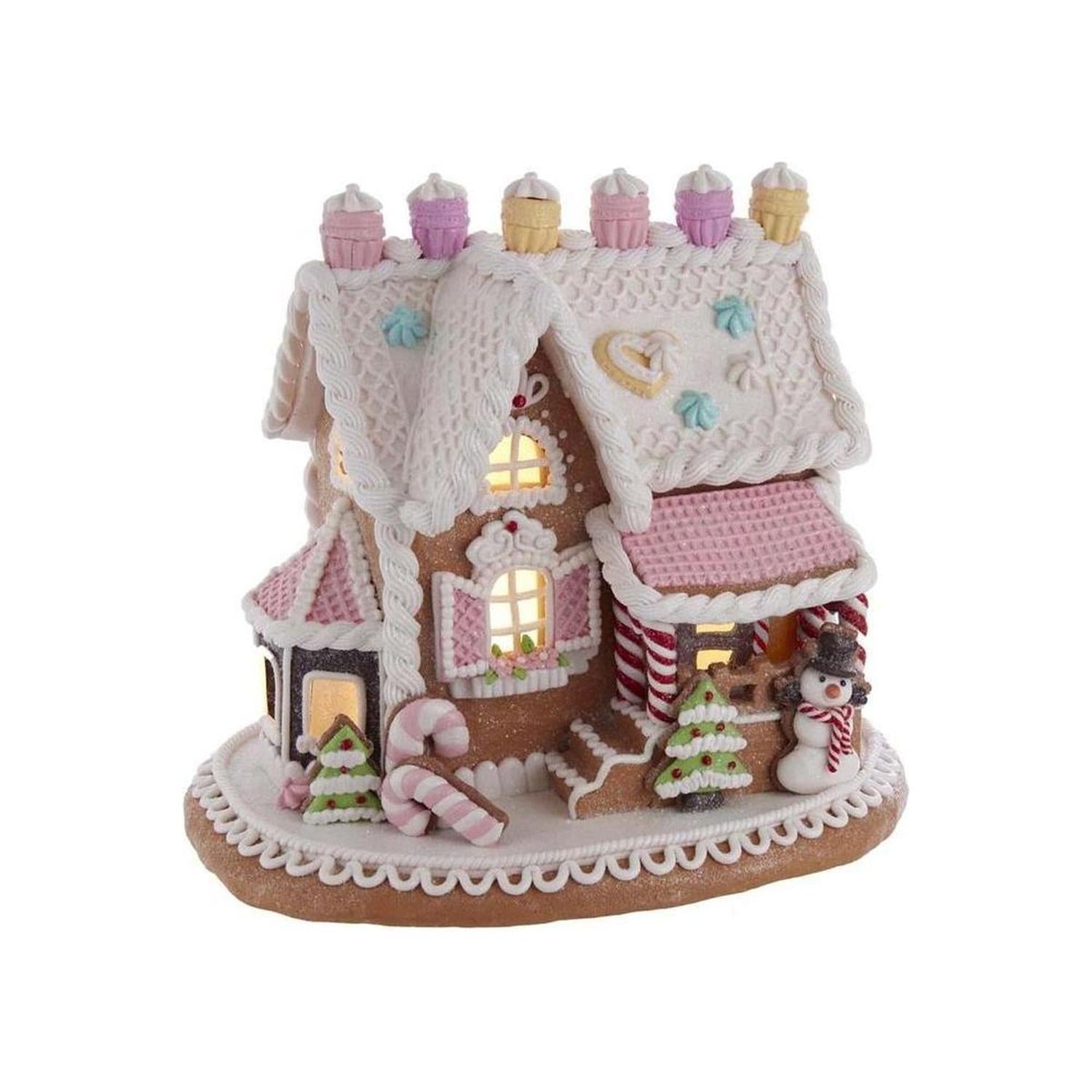 Shop For Battery - Operated LED Gingerbread Cake House 9" at Michelle's aDOORable Creations