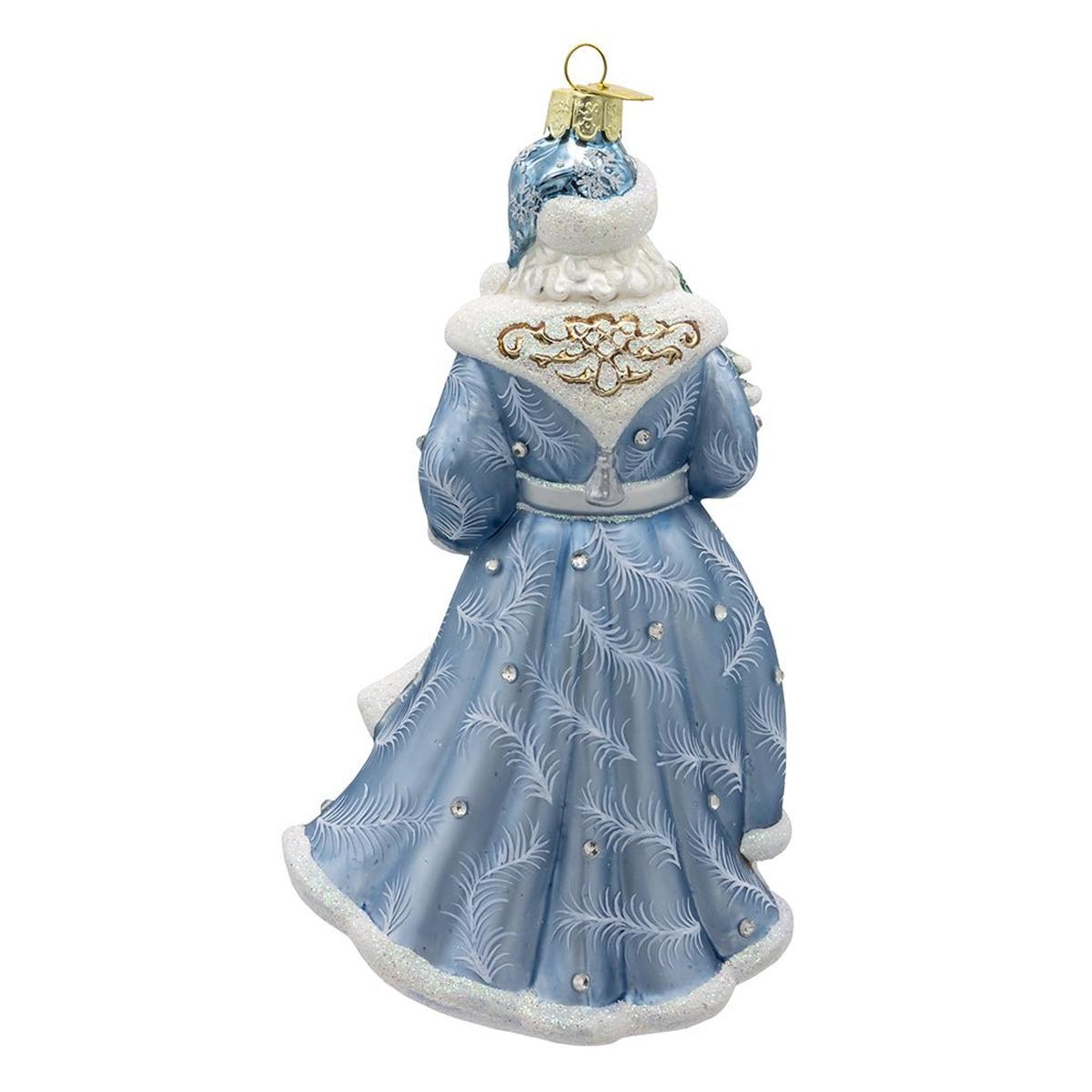 Shop For Bellissimo Glass Santa With Tree & Scene Ornament