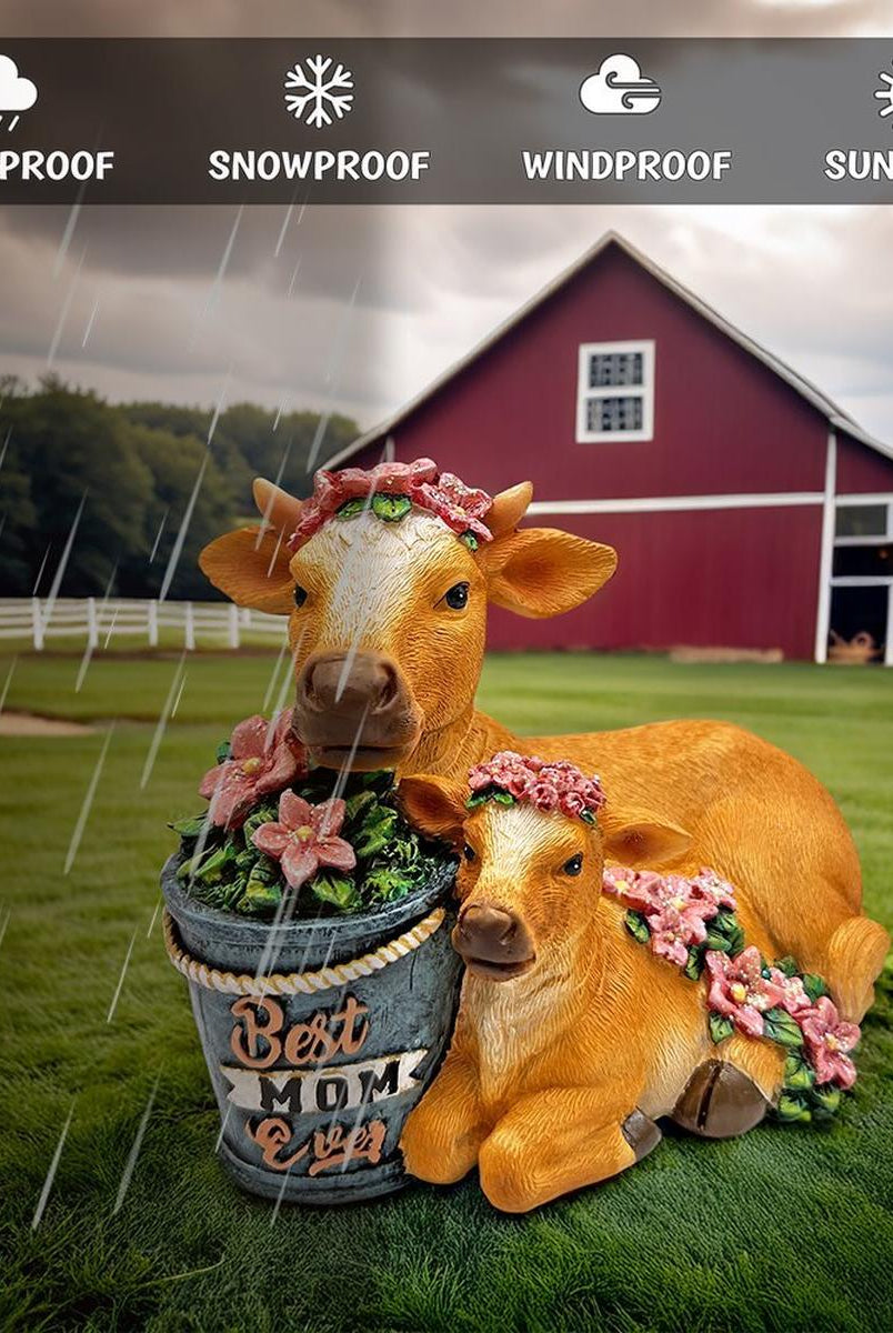 Shop For Best Mom Cow and Calf Charming Figurine, 6" Keepsake Jersey Statue and Mother’s Day Gift