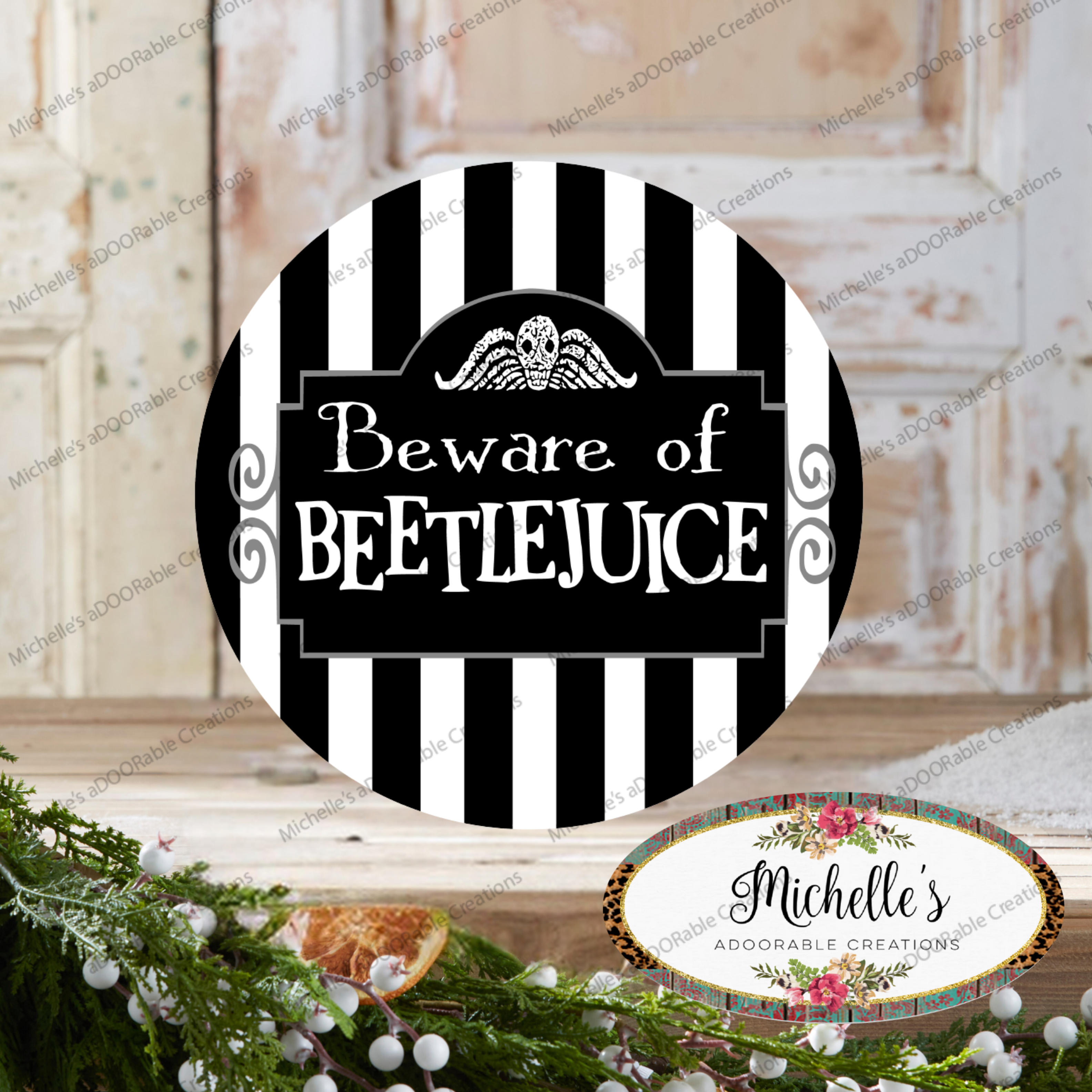 Shop For Beware of Beetle Juice Halloween Sign