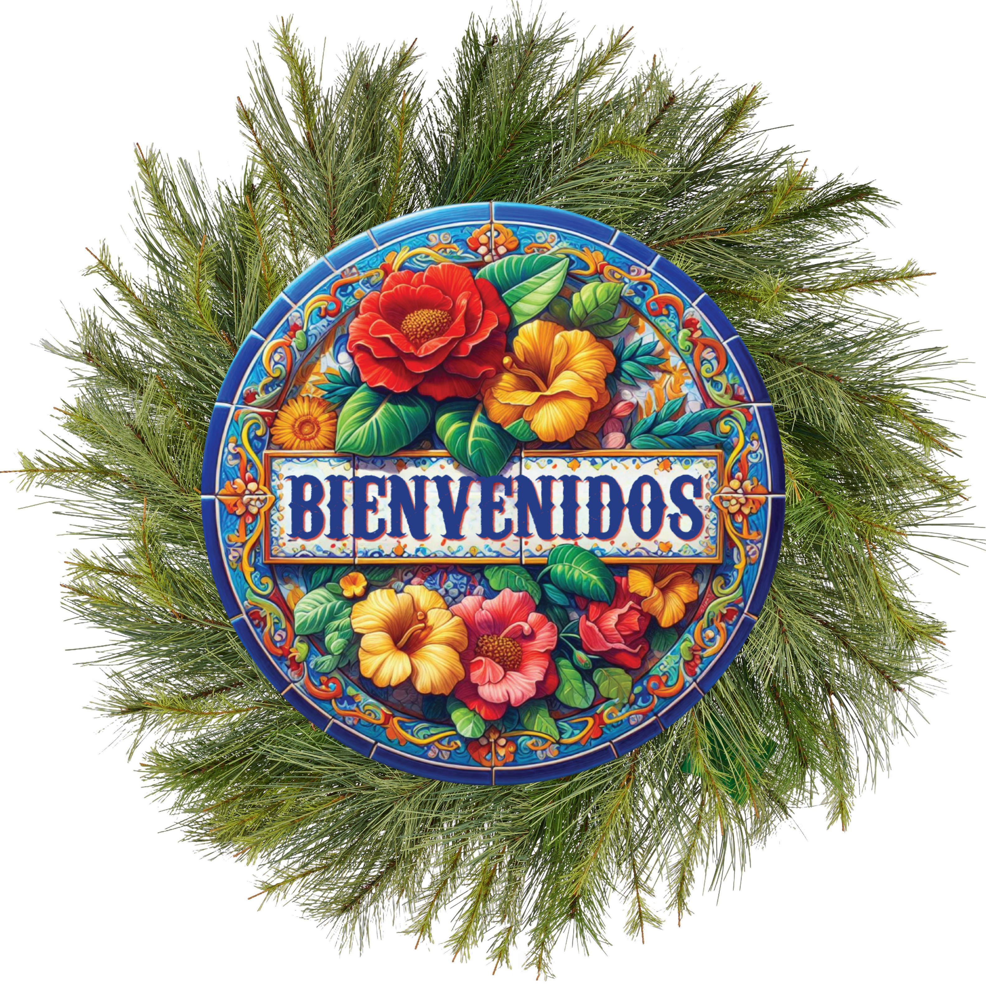 Shop For Bienvenidos Floral Waterproof Sign