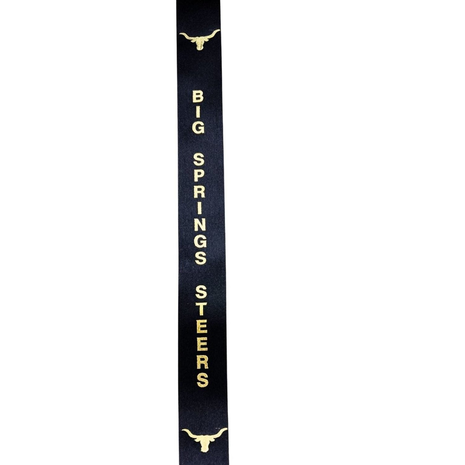Shop For Big Springs Steers Homecoming Ribbon: (Black/Gold), Size 9