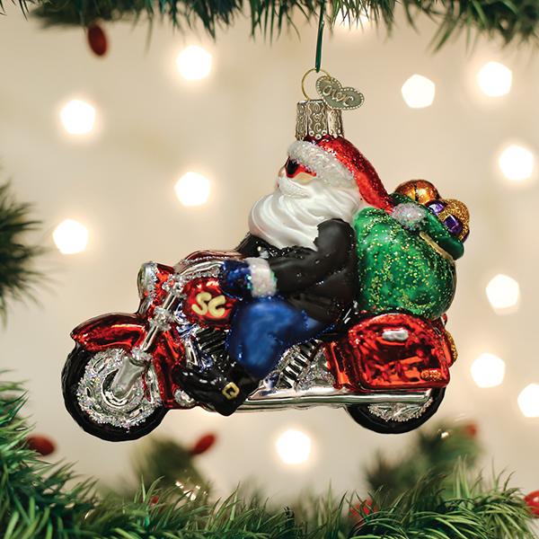 Shop For Biker Santa Ornament