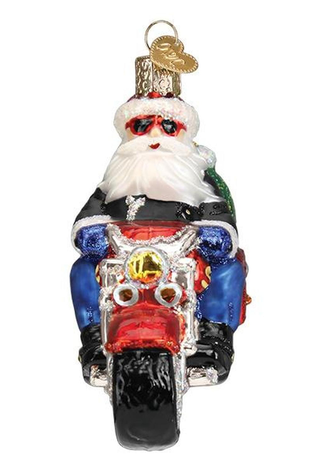 Biker Santa Ornament