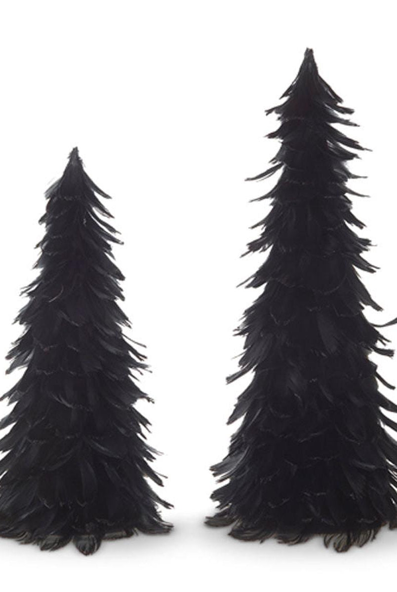 Shop For Black Feather Trees, Set of 2