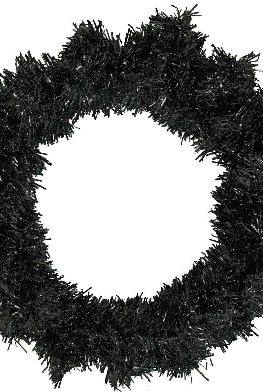 Black Tinsel Christmas Wreaths