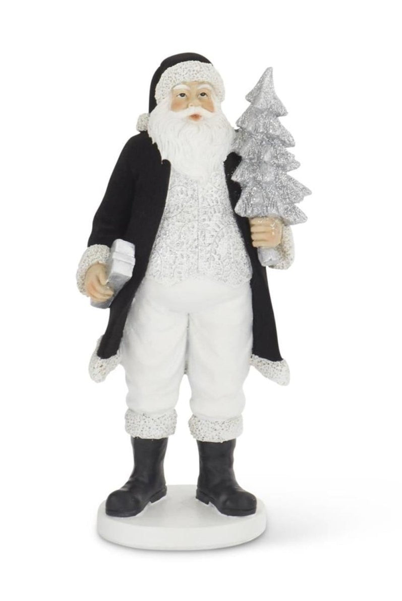 Shop For Black Velvet Resin Santa's (Set of 2)