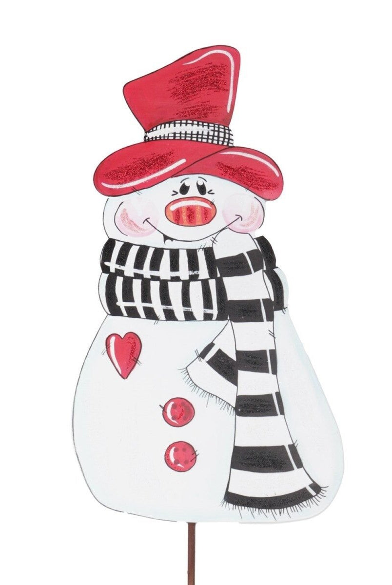 Shop For Black & White Scarf Snowman (Stake/Hanger/Easel)