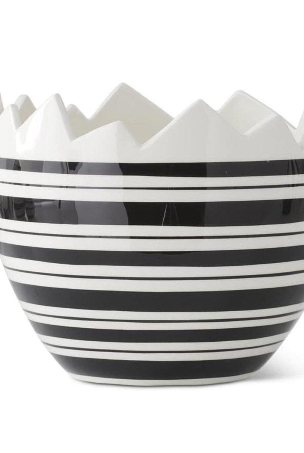 Shop For Black & White Striped Ceramic Egg Dishes (Set of 2)