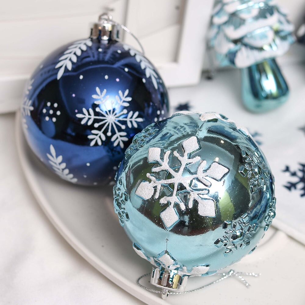 Shop For Blue and Silver Ornament Bundle (Set of 80)