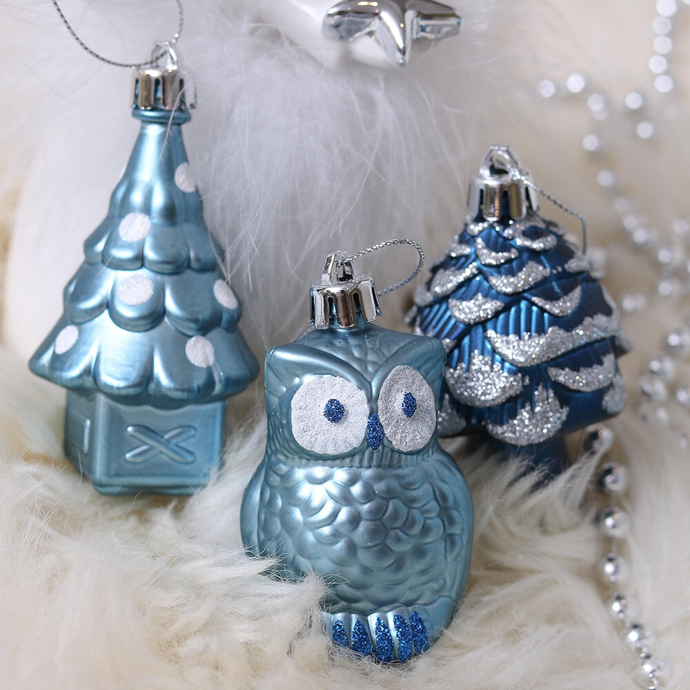 Shop For Blue and Silver Ornament Bundle (Set of 80)