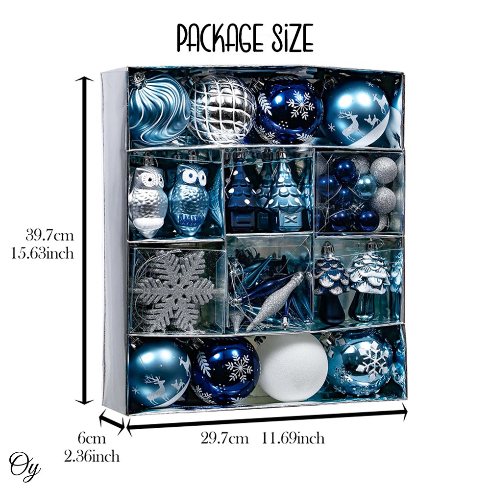 Shop For Blue and Silver Ornament Bundle (Set of 80)