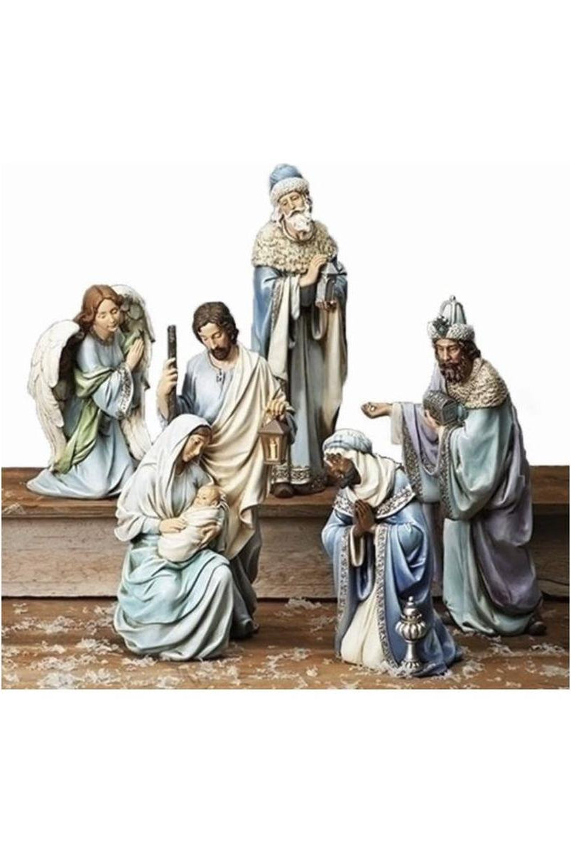 Shop For Blue Robe Nativity Figures, 5 Piece Set at Michelle's aDOORable Creations