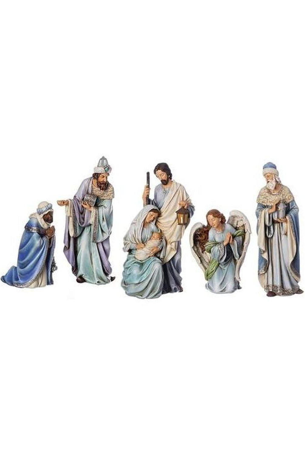 Shop For Blue Robe Nativity Figures, 5 Piece Set at Michelle's aDOORable Creations