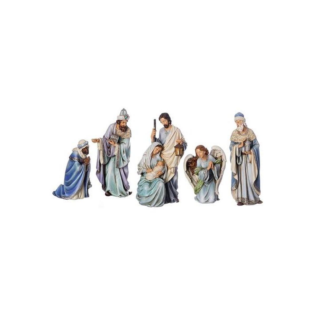 Shop For Blue Robe Nativity Figures, 5 Piece Set at Michelle's aDOORable Creations