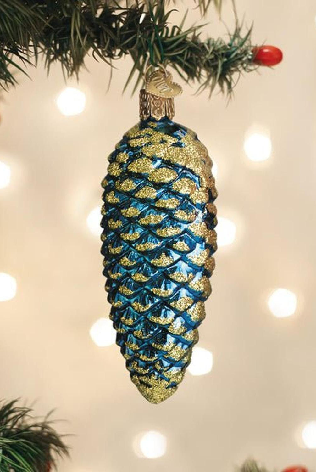 Shop For Blue Shimmering Cone Ornament