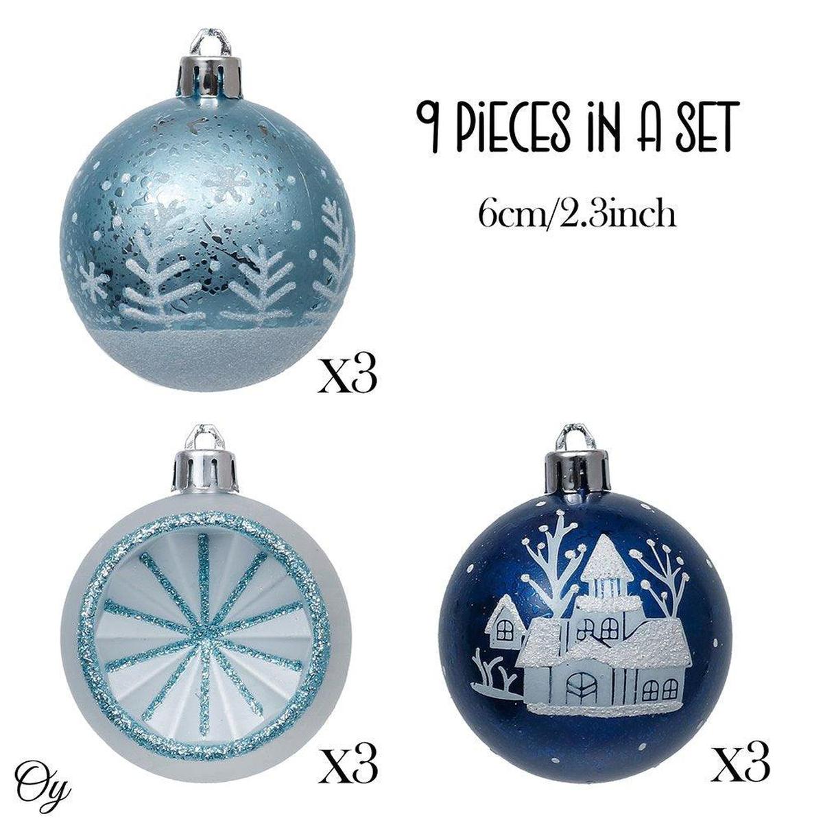 Shop For Blue Winter Christmas Ornament Bundle (Set of 9)