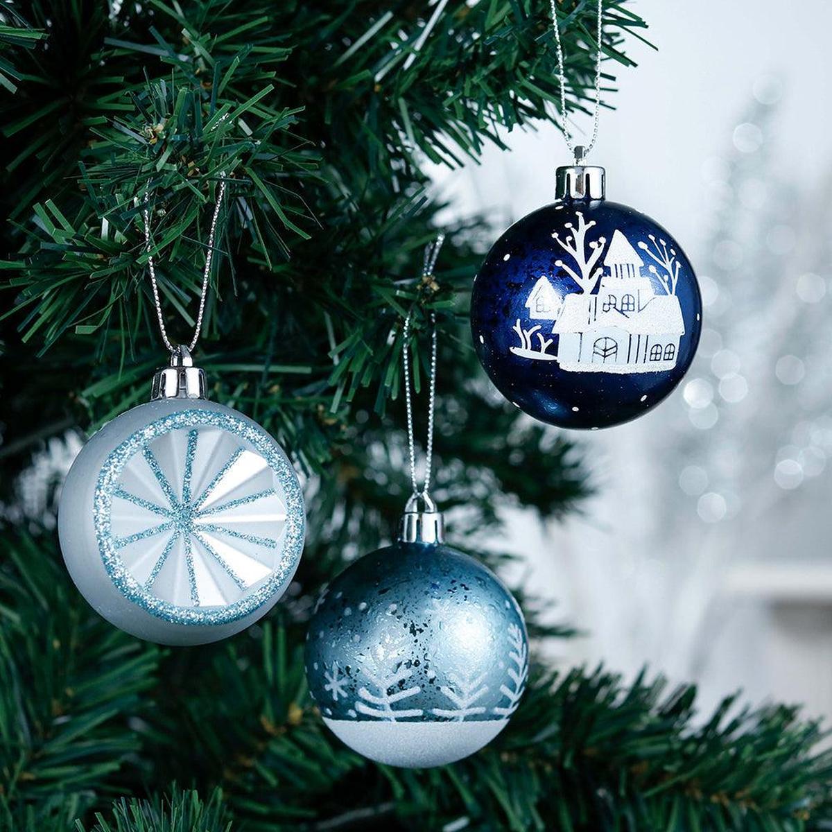 Shop For Blue Winter Christmas Ornament Bundle (Set of 9)