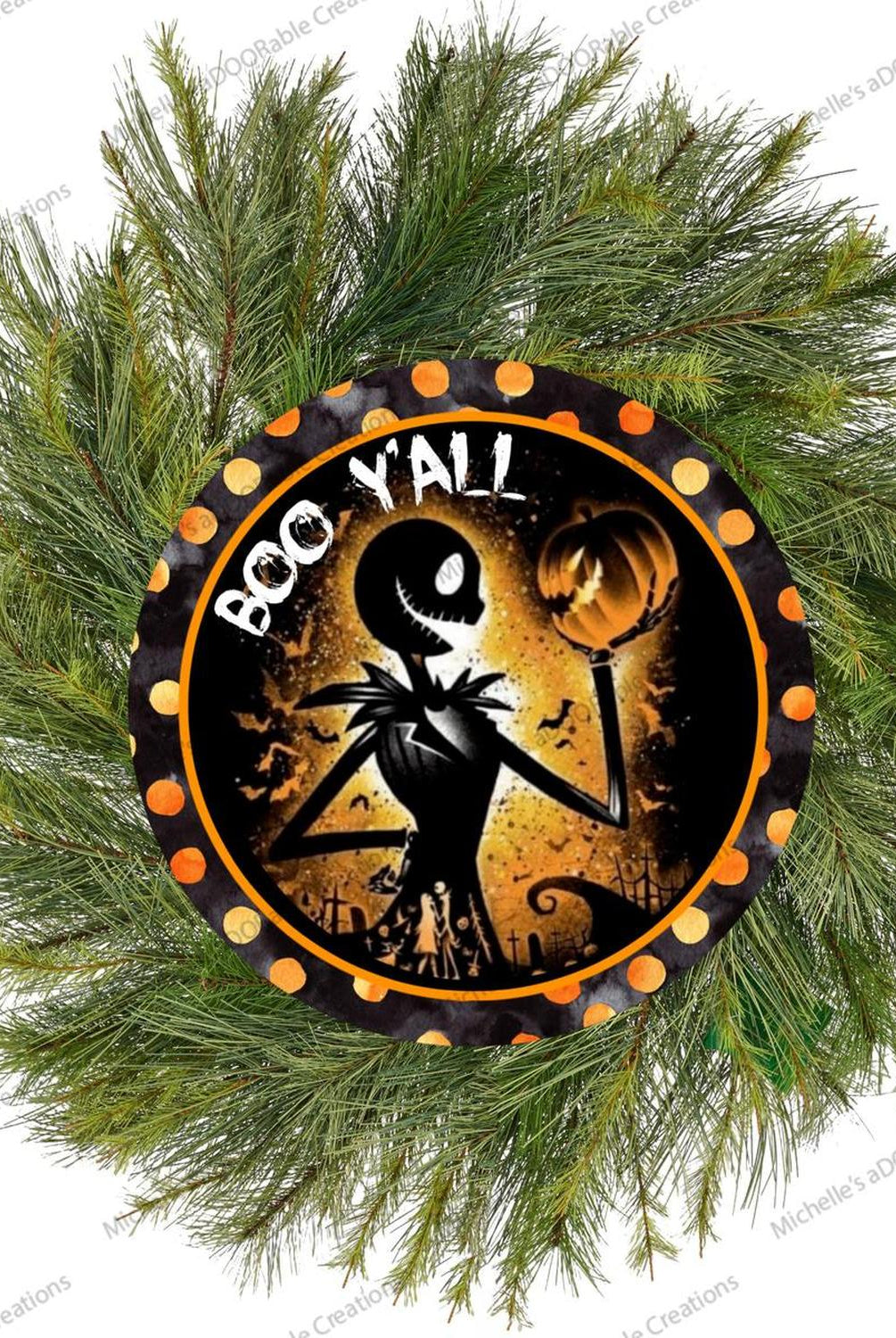 Boo Yall Skeleton Halloween Sign