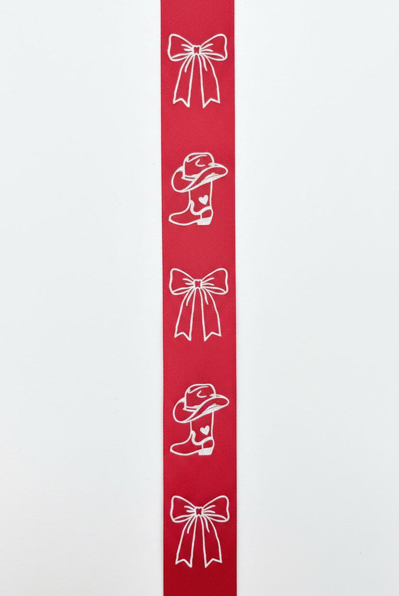 Shop For Boots & Bows Ribbon Num 9: Red/White