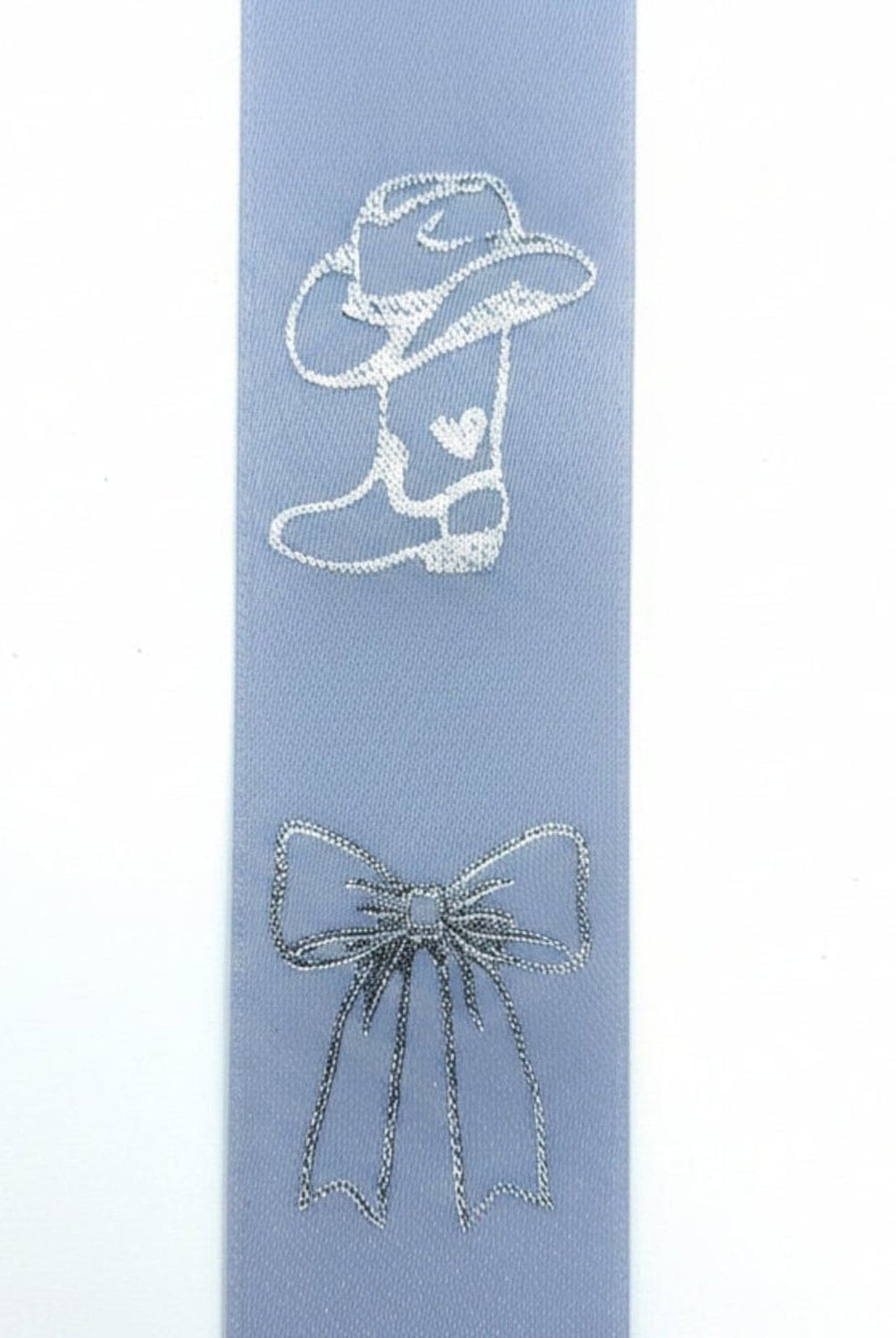 Shop For Boots & Bows Ribbon Num 9: White/Silver (100 yd)