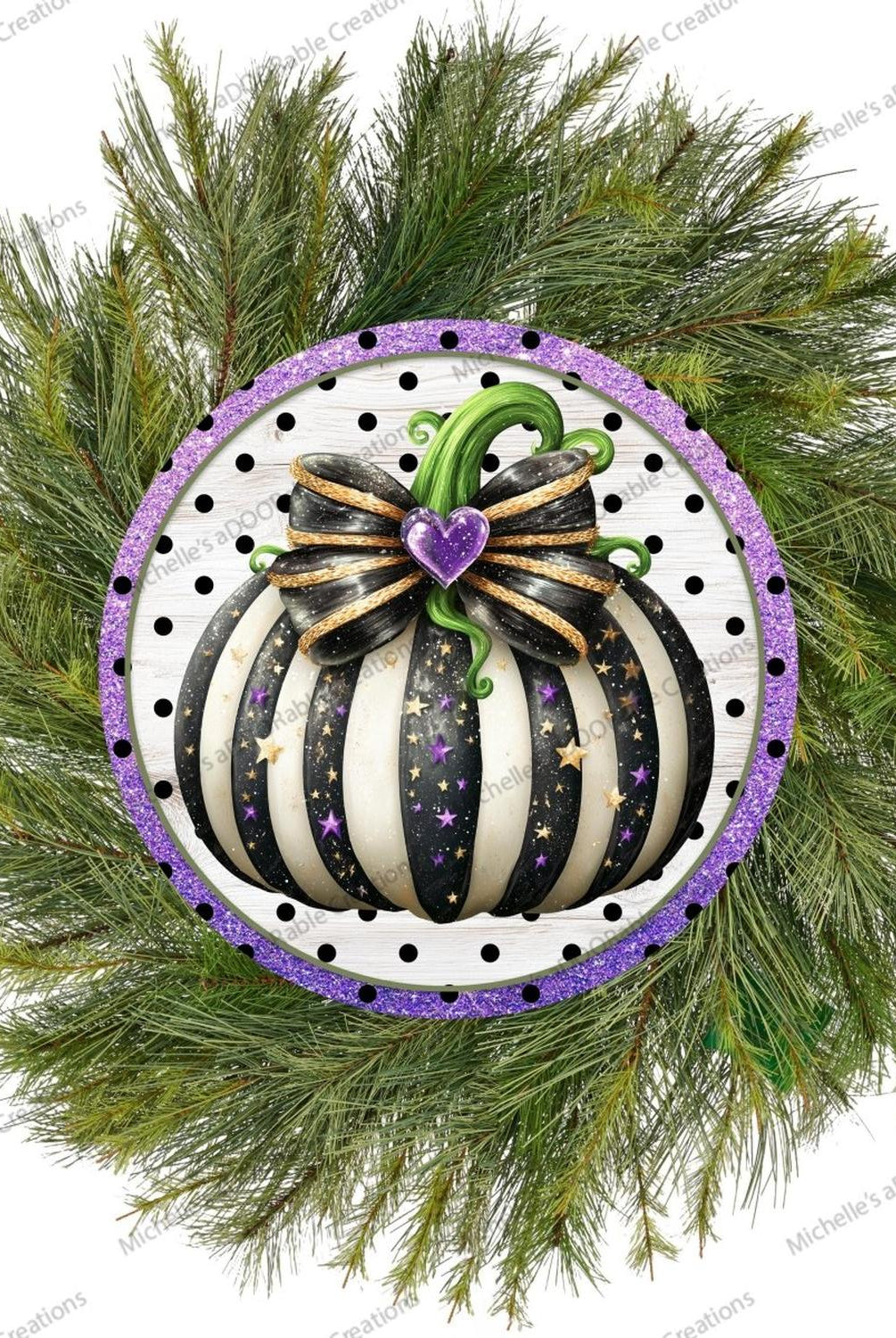 Bougee Pumpkin Purple Black Sign