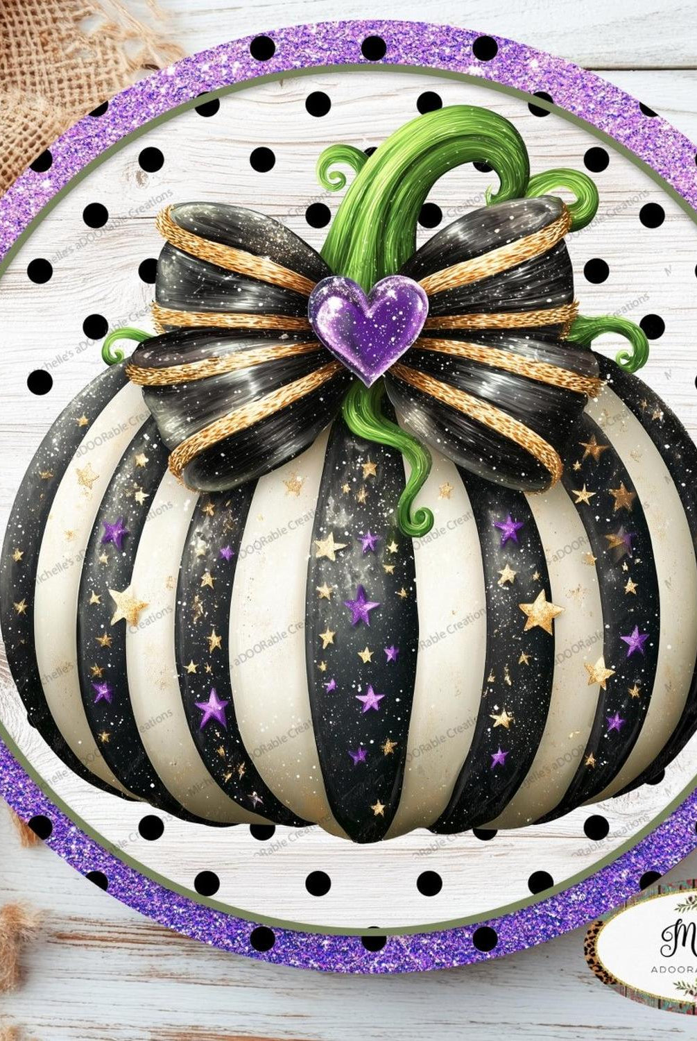 Bougee Pumpkin Purple Black Sign