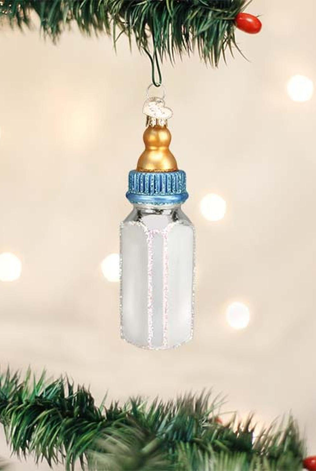 Boy Baby Bottle Ornament