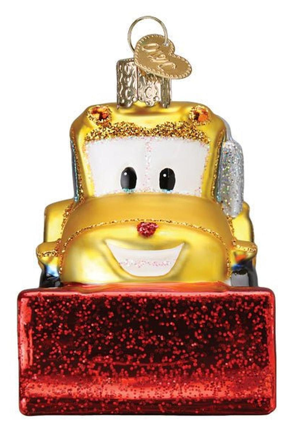 Bright-eyed Bulldozer Ornament