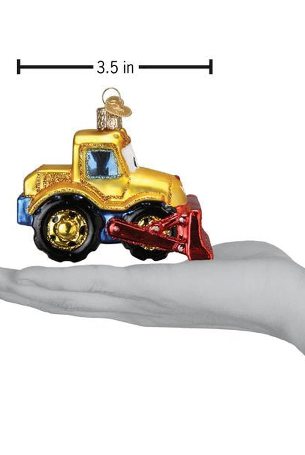 Bright-eyed Bulldozer Ornament
